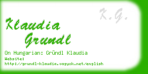 klaudia grundl business card