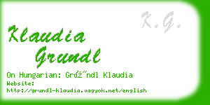 klaudia grundl business card